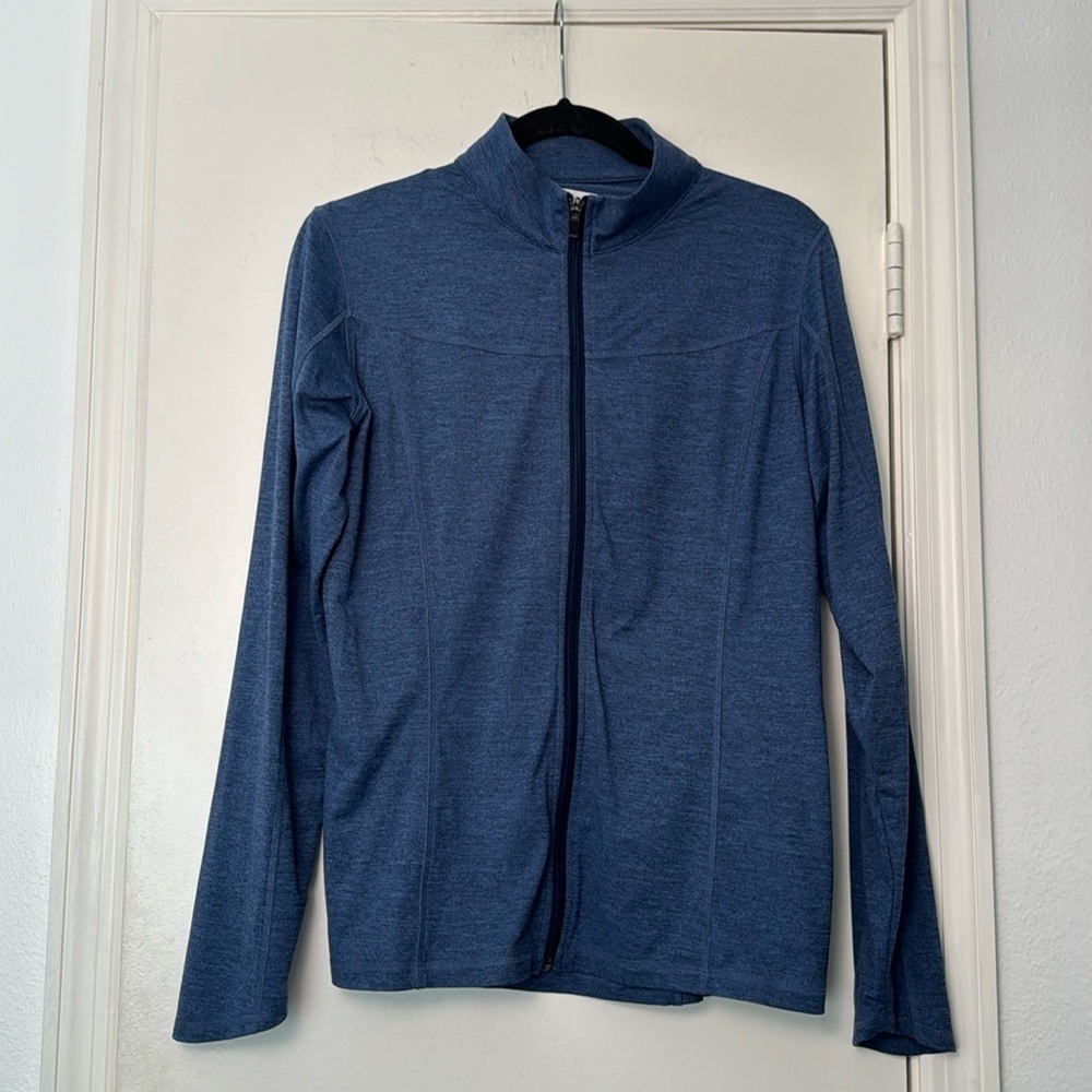 Women's Callaway Weather Series Full Zip Warm Up Lightweight Blue Jacket Size L